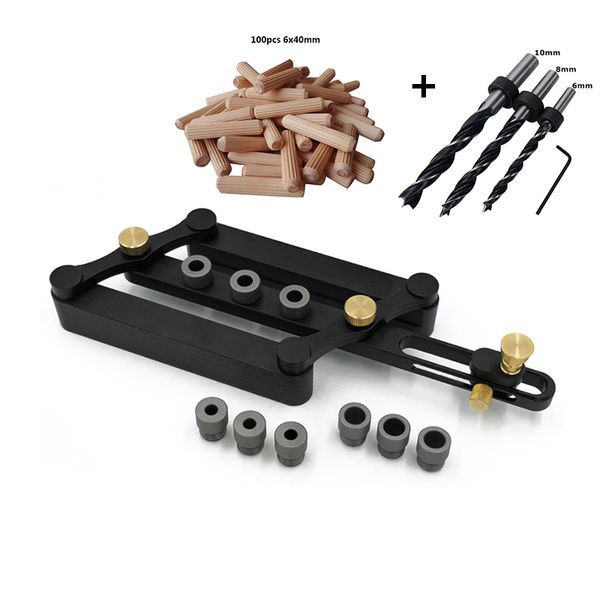 

self centering dowelling jig metric dowel 6/8/10mm drilling tools for wood working woodworking joinery punch locator tools