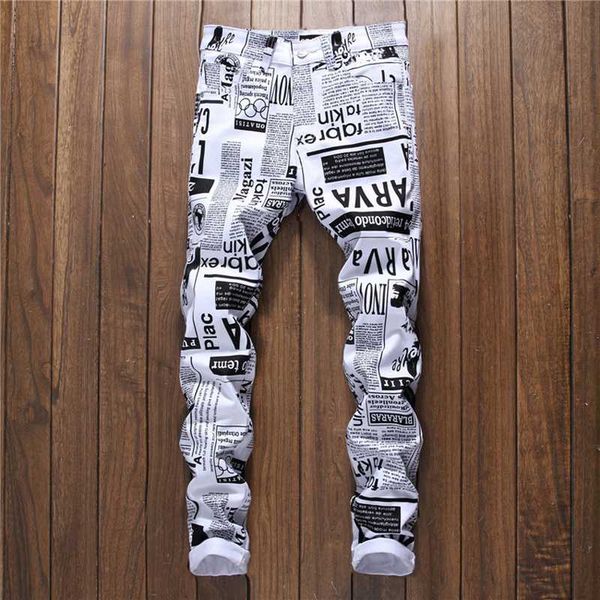 

2019 new arrivals fashion 3d printed cotton white men jeans slim fit casual denim trousers male fashion denim trousers, Blue