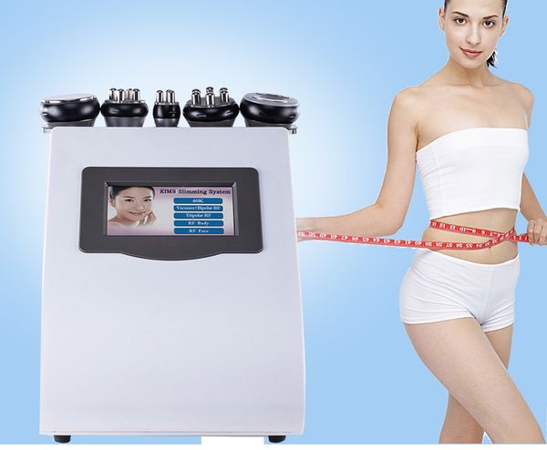 

5in1 ultrasonic liposuction 40k cavitation vacuum multipolar bipolor rf laser slimming radio frequency skin body salon machine