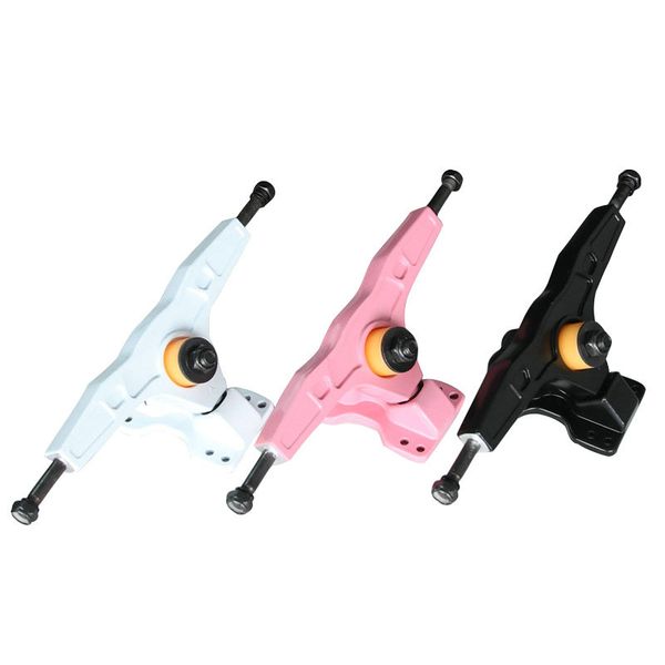 

1pair new skateboard truck black white pink long board 7inch bridge 180mm long board trucks aluminium trucks