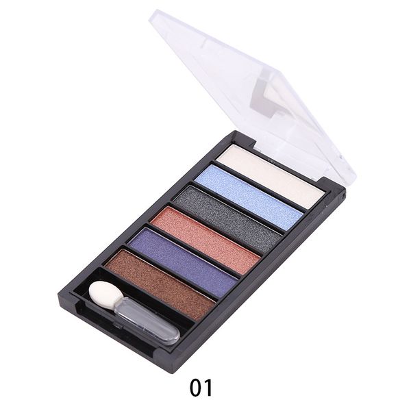 

6-color eyeshadow strip palette pearlescent matte nude-border makeup mdf