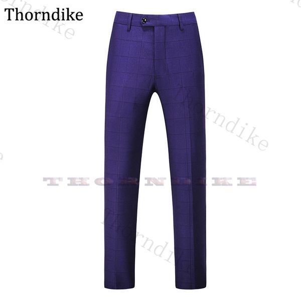

thorndike plaid business occupation slim dress office trousers mens dress formal suit pants casual trousers for men plus size, White;black