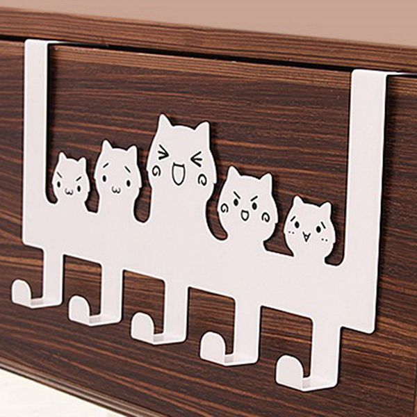 

5 hook bold stainless steel cabinet back hook home storage supplies doors and windows kitchen towel cleaning cloth hanger