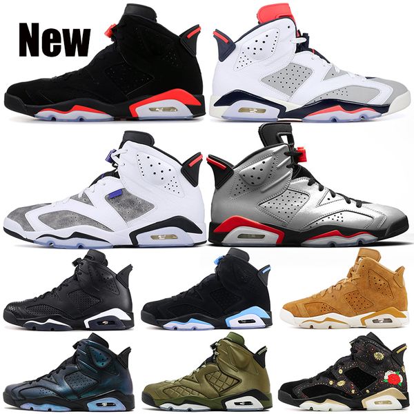 

2019 Basketball Shoes 6 6s Bred JSP Reflective Silver Oreo Pinnacle Tinker Hatfield Black Cat All Star Mens Trainer Sports Sneakers 7-13
