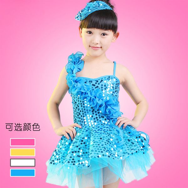 

2017 детей девочек балетное платье латинский танец производительность одежда этап искрение блесток платье пачка платье одежда, Black;red