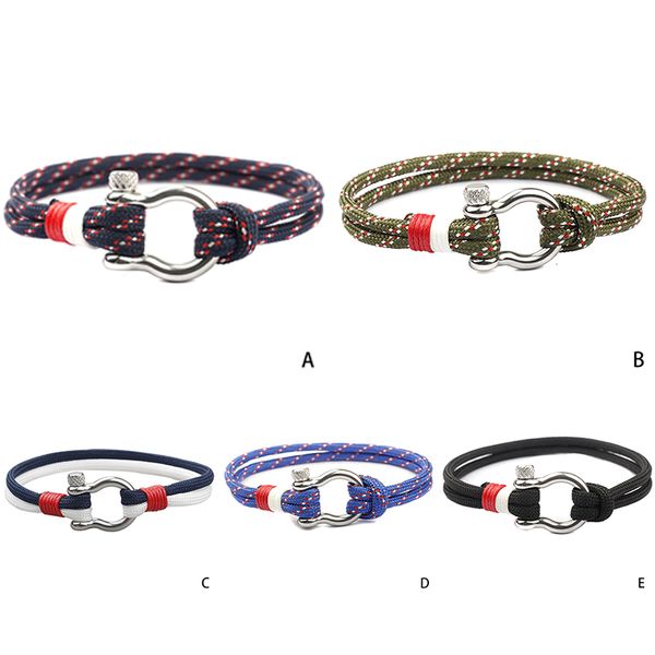 

1pc women men fashion rope wrap bracelet nautical marine survival wristband bracelets bangles friendship favor gifts for boy, Golden;silver