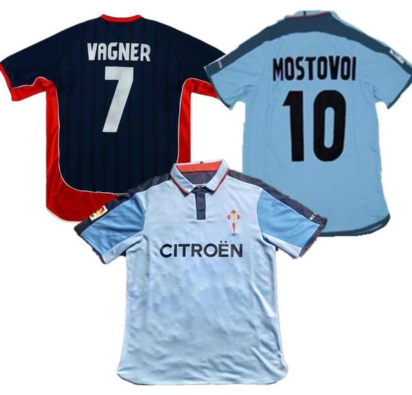 

2002-04 retro celta vigo home football shirt 02 04 oldest season camiseta milosevic mostovoi berizzo vagner juanfran soccer jersey, Black;yellow