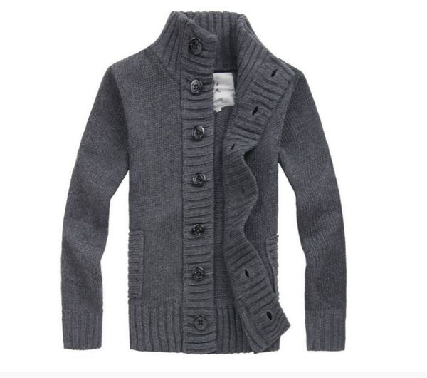 

autumn designer men sweater coat winter sweater single breasted men cardigans knitwear casual warm men's cardigan 4 colors size -2xl, White;black
