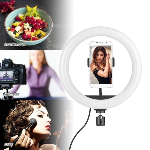 

pgraphy led light tripod ring lamp youtube video live 2700-5500k p studio selfie stick makeup light for iphone samsung