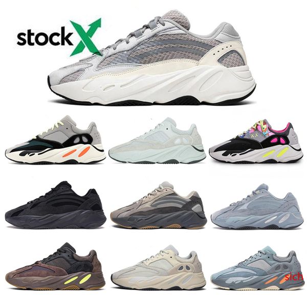 

700 wave runner inertia reflective tephra solid grey utility black vanta runing shoes men designer shoes women sport sneakers 36-46