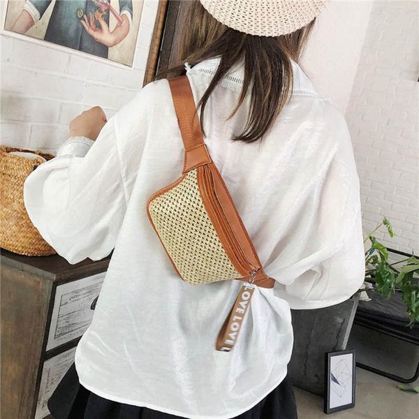 

new messenger bags for women 2020 fashion lady classic woven casual wild waist bag chest bags women bolsa feminina