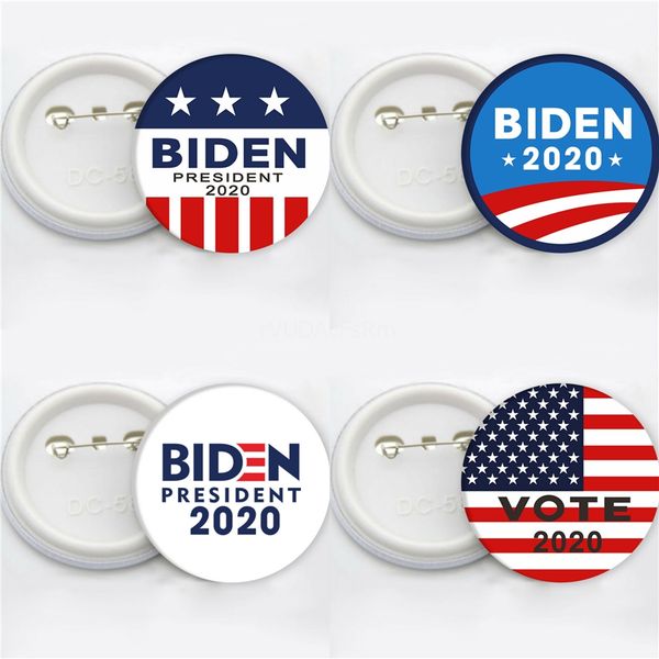 

8 styles joe biden brooch 2020 us presidential election biden badge tinplate election badge party favor zza2221 3000 1pcs#243