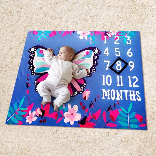

infant baby pgraphy prop blanket newborn monthly growth milestone cloth
