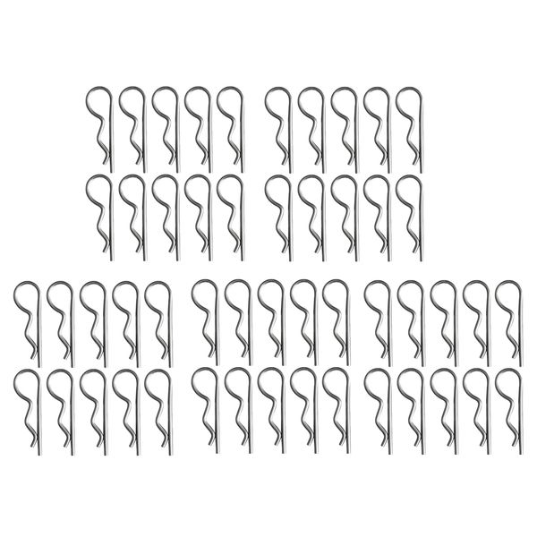 

50x split pins spring clip 304 stainless steel sail fixing boat diy home 1.2x22mm