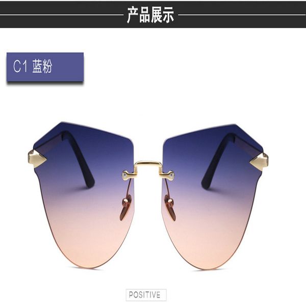

arrow frameless gold sunglasses new 2019 europe and the united states trend retro arrow frameless xamdu ykwzo