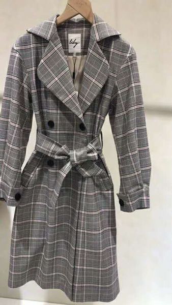 

Designer Women's Suit Fashion Plaid Coat Long Thick Autumn New Winter Brand Jacket for Lady Fashion Plaid Women Luxury Clothing High Quality