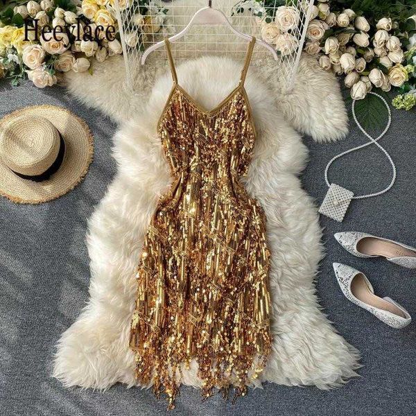 

women ins party dress fringed bling sequined dress female 2020 new fashion v neck sleeveless vestidos, Black;gray