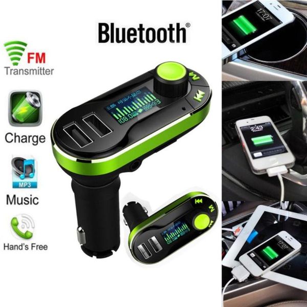 

carprie bluetooth car kit mp3 player fm transmitter sd tf dual usb charge with 3.5mm jack handsmode nov21