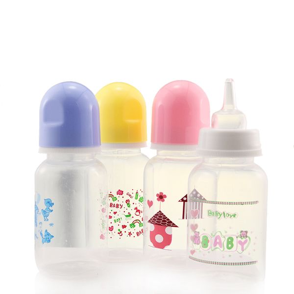 

60мл cute baby bottle младенец новорожденных детей learn кормление питьевой бутылка дети стандартный калибр pp бутылки цвет случайные