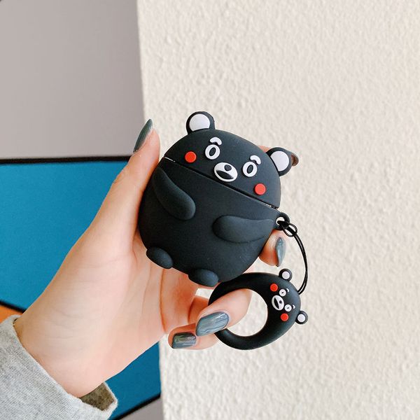 

cartoon bear wireless bluetooth earphone case for airpods 2 silicone case pouch protective for airpods cover earbuds cases