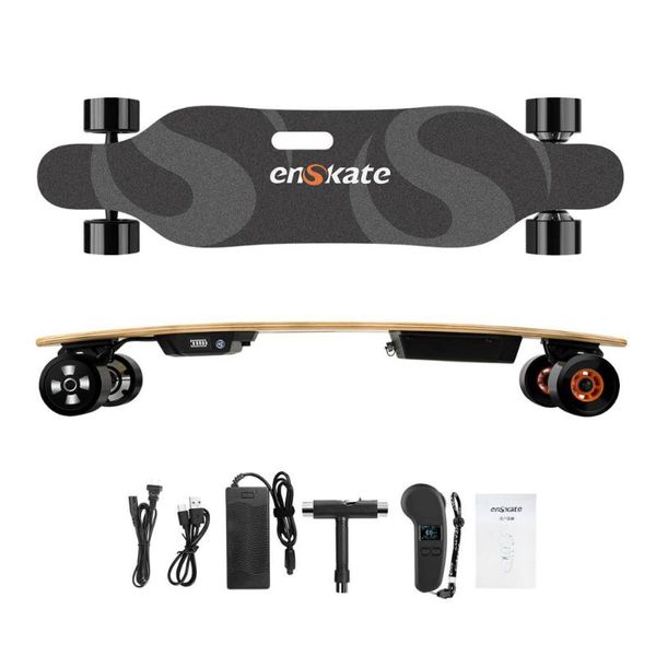 

enskate r2 37'' electric skateboard max 22 mph 15 miles range 900w dual motors with wireless remote control eletric scooter