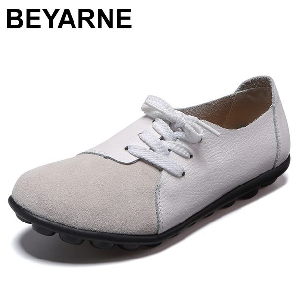 

beyarne fashion plus size women shoes woman flats spring summer ladies shoes woman ballet flats loafers zapatos mujer size35-43, Black