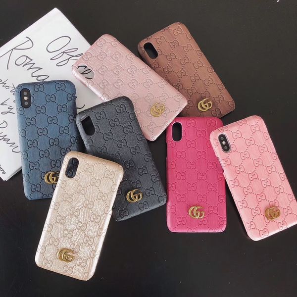 

Luxury de igner pattern phone ca e for iphone x x max xr 6 6 7 8 plu fa hion hard back cover pu leather hipping dhl