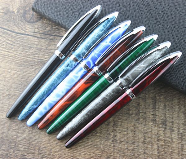 

elegant wine fine nib fountain pen and black blue marble grey green black brown 7 colors for choice office