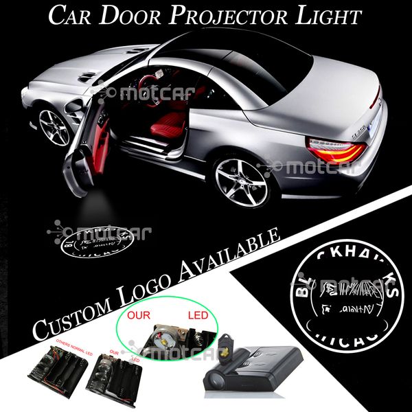 

black plastic car door wireless battery projector laser logo light custom