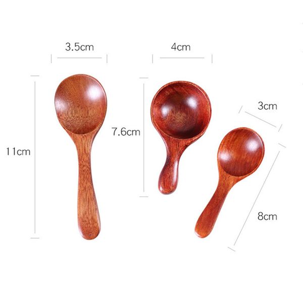 

wooden spoon for child milk powder kitchen seasoning kid soap pudding honey coffee children tableware spoon nanmu scoopladle h3