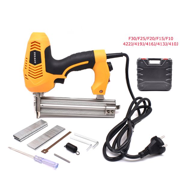 

adjustable power 2 in 1 framing tacker electric nails stapler gun with 600pcs staples for woodworking electric power tools