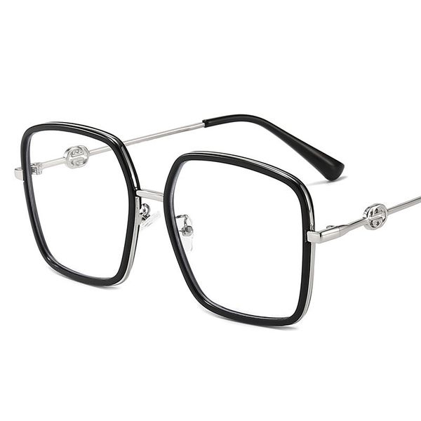 

2020 new anti blue rays oversized square glasses women blue light gaming computer glasses harmful light blocking eyewear, Black