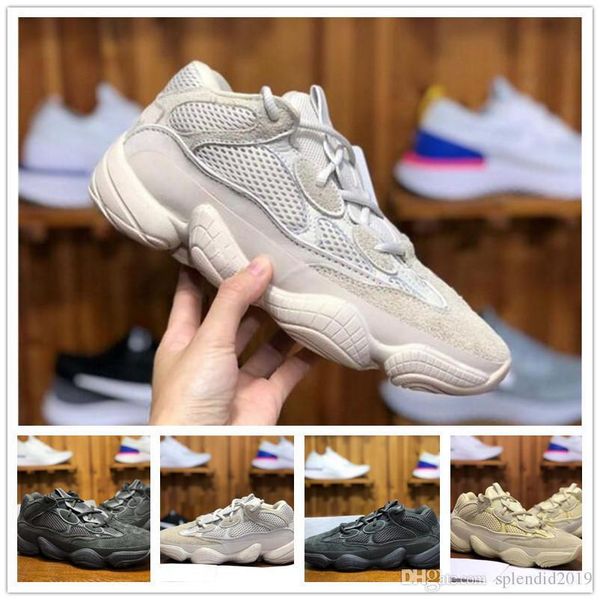 

оптовая 2019 румяна kanye 500 kanye дизайнер кроссовки desert rat 500 кроссовки человек спортивная обувь женщины дешевые тренер