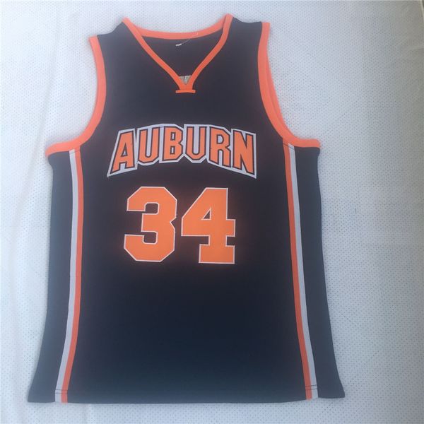 

auburn # 34 barkley черный вышивание college basketball джерси, Black