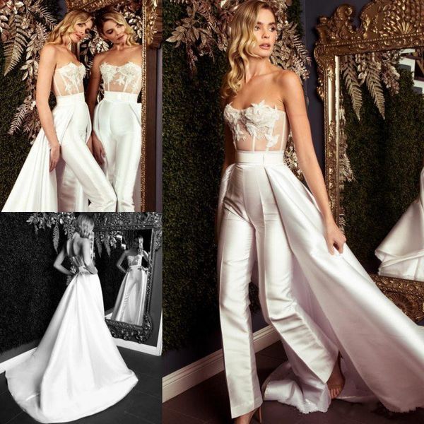 

Мода Overskirt комбинезон Пром платья без бретелек шеи бисером вечерние платья развертки Tran vestidos де Фиеста атласная аппликация вечернее платье