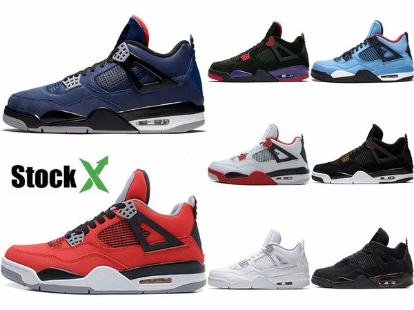 

2020 red shoes jumpman 4 basketball shoes boys and 4s sports basketball sneakers shoes youth sneakers size 28-35 #153