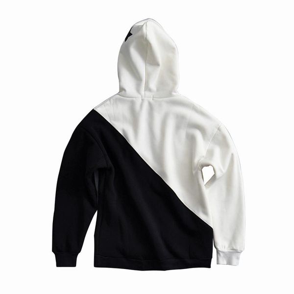 

black and white star print hoodies sweatshirt team men women jacket hooded thickening clothes sweatshirt lamb cashmere lining