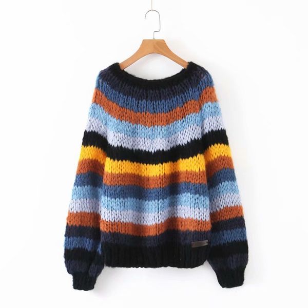 

linjia 138-9122 european and american fashion striped pullover, White;black