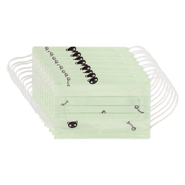 

10x non-woven cloth disposable face mask anti-dust mouth mask cover earloop green