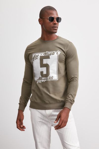 

trendyol printed sweatshirts tmnaw20sw0700, Black