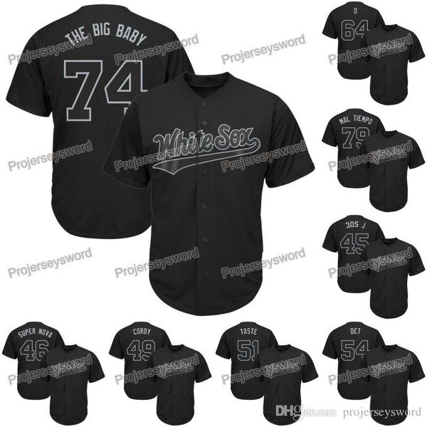 

Chicago Eloy Jimenez 2019 Players Weekend White Sox Jersey Evan Marshall Jon Jay Ivan Nova Alex Colome Ryan Cordell Jose Abreu Josh Osich