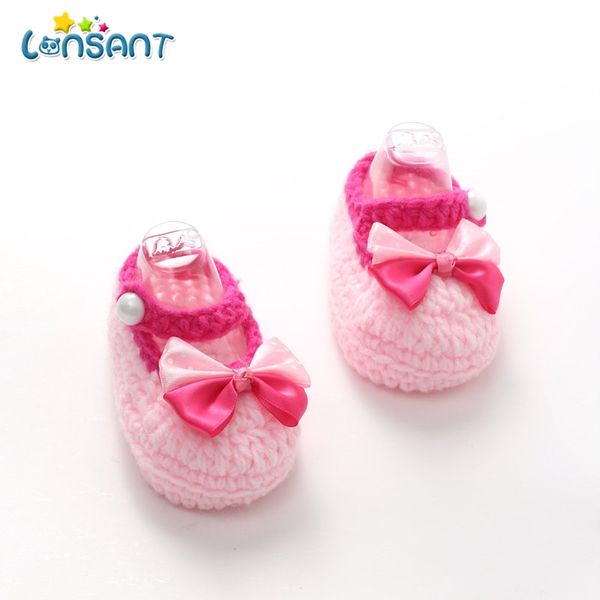 

lonsant new summer fashion crib crochet casual baby girls handmade knit sock bow infant shoes 0-1 years old