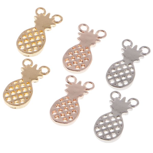 

mix цвет - 6 шт - cute charms ананас подвеска для diy ювелирных аксессуаров небольших украшений для одежды / сумки / игрушка украшения, Black