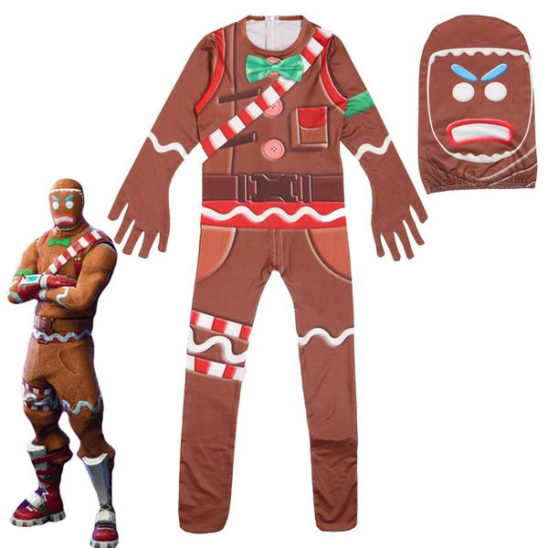 

kids llama skull trooper costumes jumpsuits boys character clown cosplay clothes mardi gras costumes raven party funny clothing, White