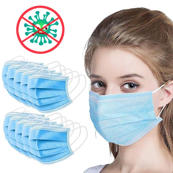 

3 layer disposable protective face mouth masks anti-dust safe breathable mouth mask man woman elderly child student mask