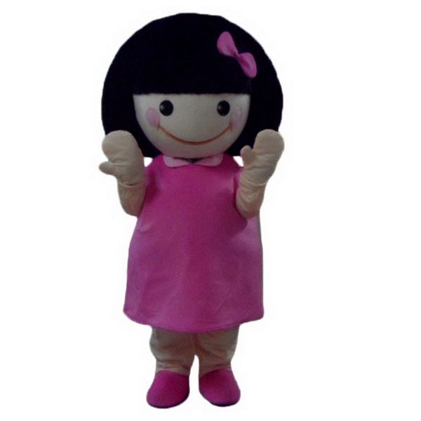 

girl mascot costume cartoon character size longteng (tm)04, Red;yellow