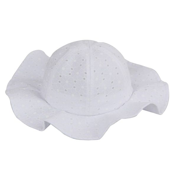

infant toddlers kids summer hat wide wave brim sun-block beach casual cap (white, Black;white