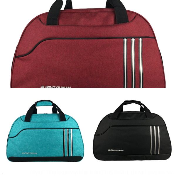 

nylon single shoulder business men's sports fitness sports fitness travel bag solid color polyester portable zipper travel bag, White