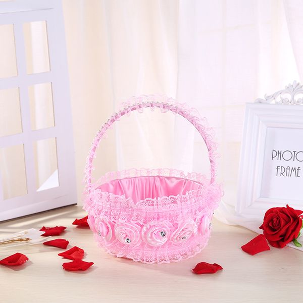 Satin Al Tasinabilir Yapay Elmas Dantel Cicek Sepeti Romantik Dugun Celebration Suslemeler Nedime Cicekcik Cocuk Yapraklari Yana Tl170 26 Tr Dhgate Com