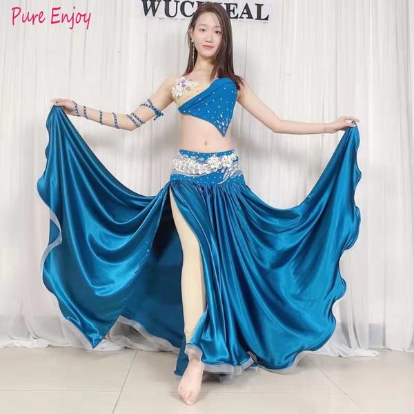 

new professional customize women bellydance costume luxury diamond belly dance set oriental dance clothing, Black;red